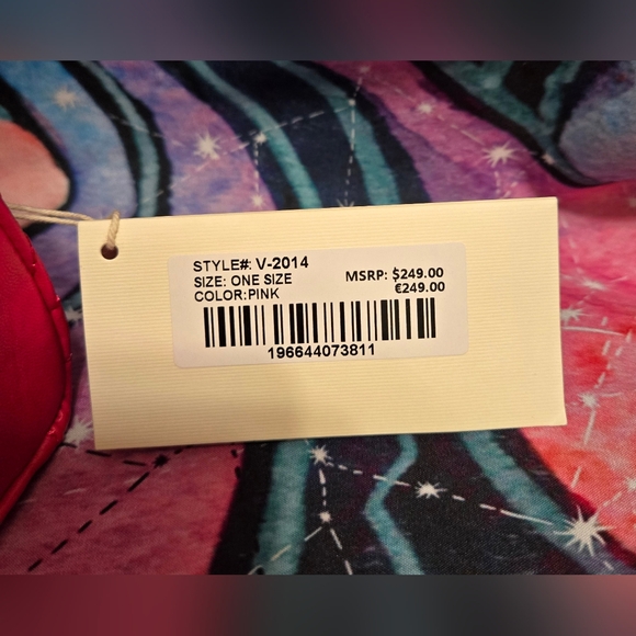 NWT VALENTINO ORLANDI PINK QUILTED HANDBAG - Picture 3 of 11